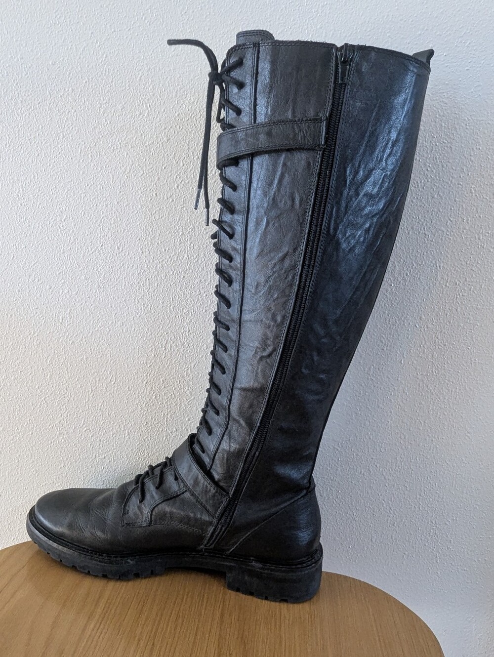Lucky Brand Lace Up Moto Boot - Picture 5 of 11
